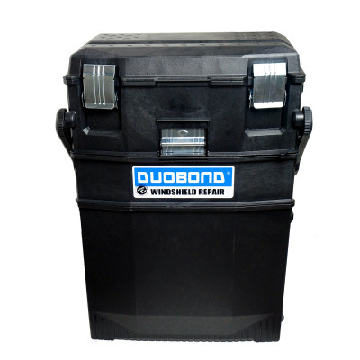 Duobond mobile windshield  repair station with foam interior