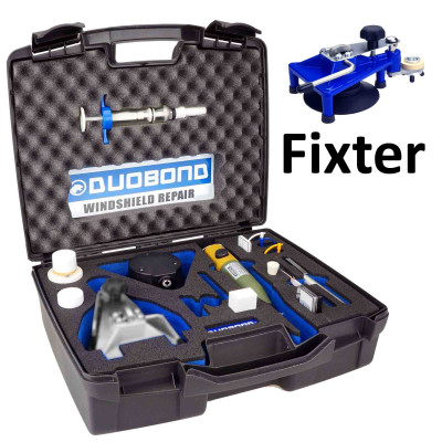 Duobond windshield repair set, Fixter repair bridge